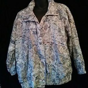 Westside Connection blue print nylon jacket-sz S